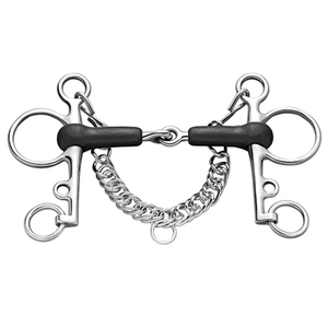 Bocado de Caballo Mullen Rugby Pelham Premium, Pulido, con Boca Lisa, de Acero Inoxidable, Equipo Ecuestre, Equipo Veterinario - Product Image 3