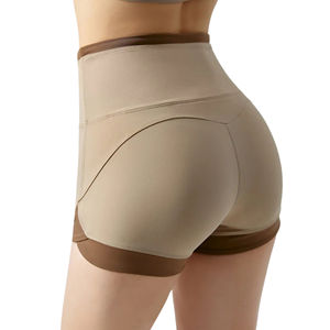 Women's High Waist Three-Point <b>3</b>/<b>4</b> Slip <b>Shorts</b> Casual Hip Lift Color-Blocked Sports Leggings Hot Knitted for Outdoor Wear - Product Image 1