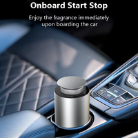 Diffuseur d'arômes de voiture sans eau rechargeable 10 ml, finition métallique de table, minuterie intelligente pour cadeaux de bureau et image de marque d'entreprise