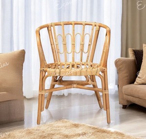เก้าอี้ไม้ไผ่ธรรมชาติทำมือเก้าอี้หรูหราเก้าอี้ในร่มกลางแจ้งสำหรับห้องนั่งเล่นระเบียงสวน - Product Image 2