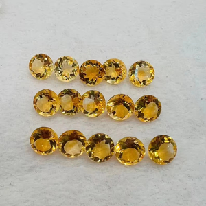 ซิทรินธรรมชาติคุณภาพ AA ขนาด 10x10 มม. ทรงบริลเลียนท์คัท แพ็ค 1 ชิ้น สีเหลือง พลอยเมห์ราจูดิน รับรองโดยบุคคลที่สาม 6-8 - Product Image 1