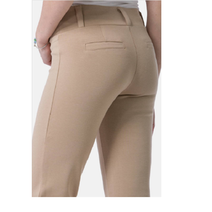 Pantalon d'été en tricot côtelé à jambe large et à cordon de serrage pour femmes, taille extensible, taille haute, couleur unie, pantalon long de BD - Product Image 3