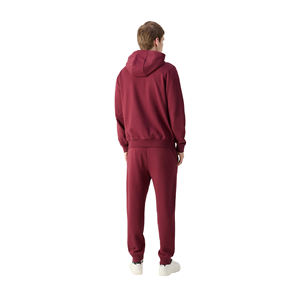 Sweat-shirt à capuche en coton uni d'hiver avec logo personnalisé, coupe régulière, épaules tombantes, jogging de haute qualité, pantalon de survêtement essentiel pour homme - Product Image 4