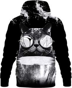 เสื้อมีฮู้ดแบบสวมหัวสำหรับผู้ชาย,เสื้อแบบสวมหัวมีฮู้ดสำหรับผู้ชายพิมพ์ลายแบบ3d แบบระเหิดขนาดใหญ่พิเศษ - Product Image 3