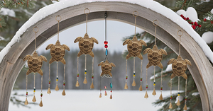 Turtle Shape Wind Chimes Indoor and Outdoor Home Office Garden Decorative Hanging <b>Ornament</b> with Multiple Metal Beads Bells - Product Image 2