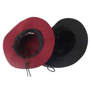 Sombrero de pescador personalizado de algodón con logotipo bordado, sombrilla de doble cara, sombrero de pescador, tela de terciopelo para actividades al aire libre - Product Image 4