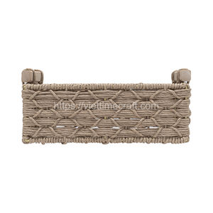 Panier de rangement en paille décoratif écologique pour la maison avec poignées Panier de pique-nique artisanal en rotin du Vietnam - Product Image 2