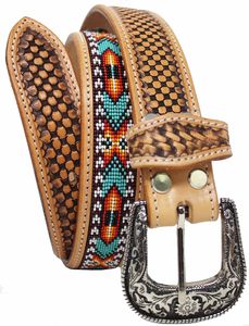 Ceinture en cuir Affilare Western en cuir véritable pour hommes et femmes - Product Image 5