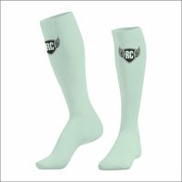 Chaussettes de football antidérapantes respirantes pour hommes, jeunes et enfants, hauteur genou, avec logo imprimé numériquement sur le revers