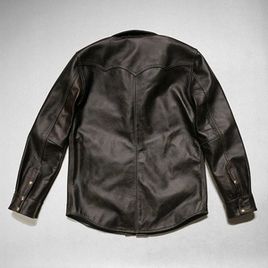 2025 chemise d'hiver décontractée en cuir pour hommes légers meilleure qualité conception respirante anti-boulochage fonction OEM et ODM Service - Product Image 6