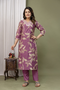 Conjunto de Kurta de 3 Piezas con Estampado Floral de Rayón, Kurta Étnica con Pantalón y Dupatta para Mujer, Ropa de Boda - Product Image 6