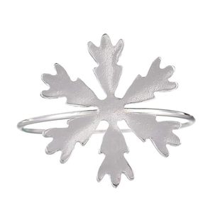 New Arrival Aluminum Napkin Rings Snowflake Table <b>Tissue</b> Holder for <b>Weddings</b> and Parties Direct Factory Supply Wholesale - Product Image 4