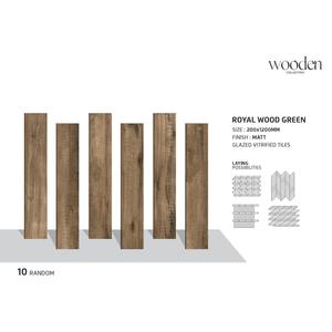 กระเบื้องพอร์ซเลนเคลือบนิ้วแบบเรียงซ้อนยาวขนาด200x1200มม. แผ่นไม้ผิวด้านกันกระเด็นสำหรับห้องครัวห้องน้ำ - Product Image 6