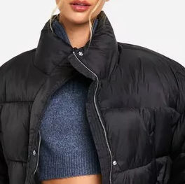 Chaqueta Corta Clásica para Mujer, Abrigo Regular, Cálido, Grueso, Tejido de Punto, Transpirable, Ropa de Calle, Moda de Invierno, Nailon y Algodón - Product Image 5