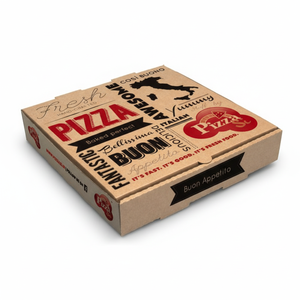 Caja de Pizza Kraft Marrón Ecológica, Biodegradable y Reciclable, Apta para Microondas, Envase de Alimentos para Pizza Caliente para Llevar y Entrega a Domicilio - Product Image 1
