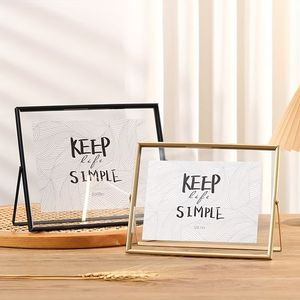 Cadre photo Royal Design pour décoration intérieure avec couvercle en verre Cadre photo de luxe en métal pour présentation de table de bureau - Product Image 4