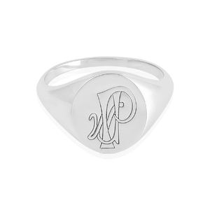 Bague classique en argent sterling 925 PMJ avec inscription alphabétique pour homme, cadeau - Product Image 3