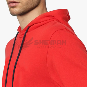 Sweat à capuche en coton 100% de qualité supérieure pour hommes, pull thermique à motif solide imprimé avec logo personnalisé pour l'hiver à prix réduit - Product Image 6