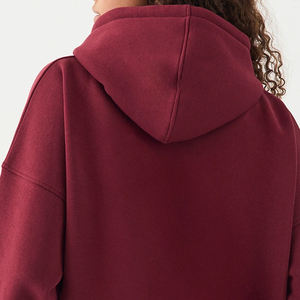 Sweat à capuche pour femme au quotidien avec tissu en polaire pelucheux, fermeture éclair, capuche douce et cordon de serrage réglable, prix d'usine 2026 - Product Image 5