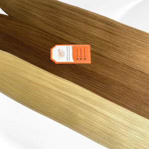 Human Hair Extensions Light Blonde Silver #4ash Light Brown #5 Single Weft Double Drawn Remy Hair - Product Image 3