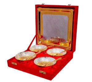 Tazón decorativo para aperitivos y postres de bajo precio con cuchara y juego de bandejas para artículos de decoración del hogar con caja de terciopelo - Product Image 2