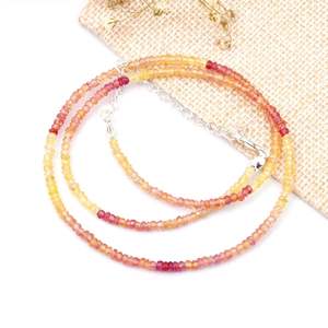 Collar de Cuentas de Zafiro Amarillo Sombreado Songea, Accesorio de Joyería de Moda - Product Image 1