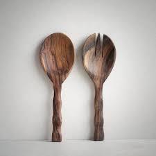 ขายส่งสลัดเซิร์ฟเวอร์ช้อนสลัดไม้ที่มีด้ามสั้นไม่ติดครัวและบนโต๊ะอาหารผักผลไม้ผสมอุปกรณ์เสริม - Product Image 6