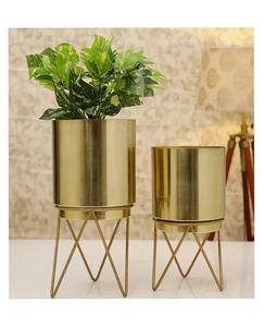 Maceta de aluminio con relieve floral con acabado blanco brillante, ecológica y ligera para jardín doméstico, pantalla Interior moderna - Product Image 2