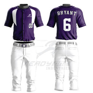 Conjunto de Uniforme de Béisbol con Colores Degradados de Alto Rendimiento, Transpirable, de Secado Rápido, 100% Poliéster, Personalizable, Corte Atlético, para Softbol - Product Image 5