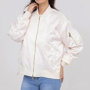 Women Bomber <b>Jacket</b> Custom <b>Lightweight</b> Nylon Streetwear Fashion Casual Outerwear OEM Manufacturer Factory Supplier - Product Image 3