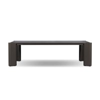 Table de salle à manger de cuisine industrielle intérieure et extérieure, en métal lourd, design volumineux attrayant, pieds angulaires à l'échelle, fabrication artisanale