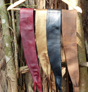 หนังเบอร์กันดีแบบนิ่มเข็มขัดหนังกระเป๋าลับเข็มขัดหนังสีน้ำตาลลายเต็ม - Product Image 2