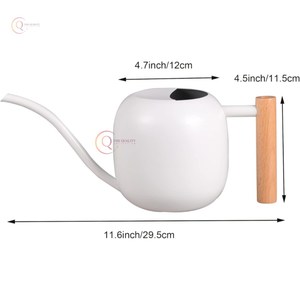 บัวรดน้ำสแตนเลสสำหรับสวนในบ้านดีไซน์หรูหราอุปกรณ์เคลือบผงสีขาวทรงกลม - Product Image 3