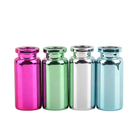 Ensemble de flacons de voyage en verre et métal colorés, contenants cosmétiques rechargeables anti-fuite pour le rangement des articles de toilette et des soins de la peau