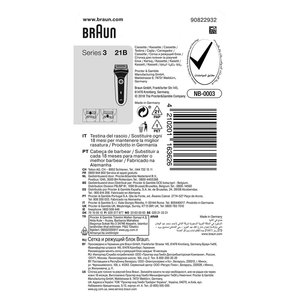 Cabezal de Repuesto para Afeitadora Eléctrica Serie 3 21B, Negro 736879, para Afeitadoras Eléctricas - Product Image 3