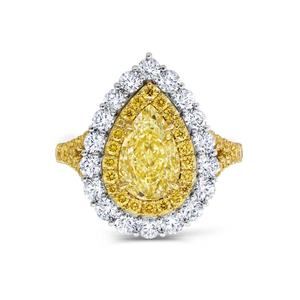 Elegante pera Halo anillo de compromiso conjunto Moissanite 925 Plata boda joyería naturaleza diseño anillo conjunto OEM ODM proveedor de fábrica - Product Image 1