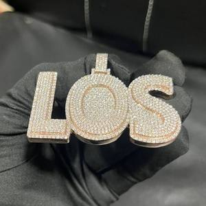 Estilo Hip Hop 31 quilates VVS Moissanite chapado en oro amarillo corte redondo Iced Out colgante joyería Unisex 925 plata esterlina - Product Image 1