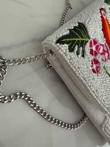 vLemon Beaded Bag, Purse Lemon Beaded Lemon <b>Clutch</b>, <b>Yellow</b> Lemon Summer Vacation Purse, Unique White Beaded <b>Clutch</b> Lemon - Product Image 2