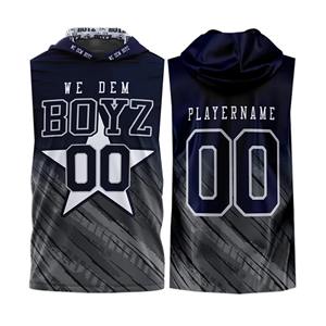 เสื้อเจอร์ซีย์ฟุตบอลธงแบบกำหนดเอง 7v7 ของทีมแพนเธอร์ส แบบมีฮู้ดกลับด้านได้ ผ้ารัดรูป ทนทาน แห้งเร็ว ระบายอากาศได้ดี ผลิตจากผ้าสแปนเด็กซ์/โพลีเอสเตอร์ - Product Image 2