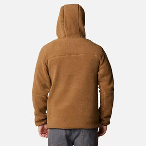 2024 High Quality Winter Warm Custom Logo Zip-up Thick <b>Fleece</b> <b>Men</b> Heavy <b>Sherpa</b> Faux Fur Lined Hoodie OEM Breathable Custom - Product Image 2