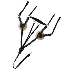 หนังสีดำ5จุดติดเสื้อด้วยที่แนบมากับการวิ่งและแผ่นรองขนแกะ-ยางยืดสีเขียวและเส้นสีขาว - Product Image 4