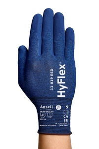 Gants polyvalents Ansell HyFlex 11-819 ESD avec revêtement en mousse de nitrile FORTIX antistatique, résistant à l'abrasion, améliore l'adhérence - Product Image 2