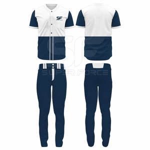 ชุดเบสบอลตาข่ายระบายอากาศสะดวกสบายและทนทานชุดเบสบอลสั่งทำพร้อมชื่อทีมปัก - Product Image 1