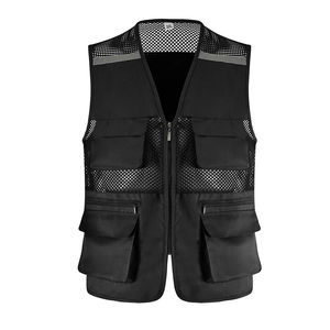 Nouveau gilet de sécurité avec fermeture éclair gilet en maille réfléchissante haute visibilité pour hommes classe 2 gilet haute visibilité avec 4 poches et fermeture éclair - Product Image 1
