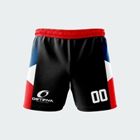 Pantalones Cortos de Rugby Personalizados de Alta Calidad, Impresión por Transferencia de Calor, Cintura Elástica Transpirable, 100% Poliéster, Ropa de Alto Rendimiento