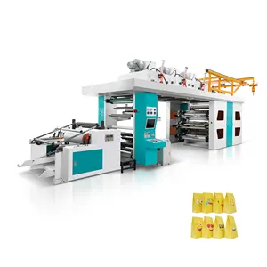 CI Type High Speed 6 Colour Flexographic Printing Machine Paper Printer Roll Feeding
