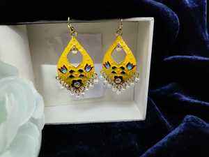 Traditional Ethnic <b>Earrings</b> Jewellery Party Favor Kundan Chandbali Pearl Hoop <b>Jhumka</b> Indian Pakistani Bridal <b>Earring</b> Bollywood - Product Image 4