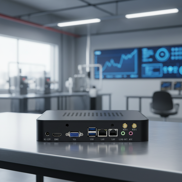 New Intel Celeron J1900 Quad Core 8GB RAM 128GB SSD 6 COM RS232 4 USB Dual Display VGA/HD Port Mini Industrial Computer