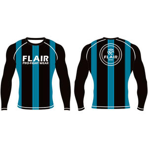 Personnalisé Durable Nylon BJJ Rash Guard Longue Protection UV Anti-UV Compression Chemise Respirant et Confortable - Product Image 2