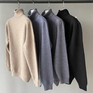 <b>Turtleneck</b> <b>Sweaters</b> OEM Factory Direct Wholesale Custom Knitwear Supplier Warm Comfortable Spring Fashion Clothing <b>Men</b> Solid - Product Image 4